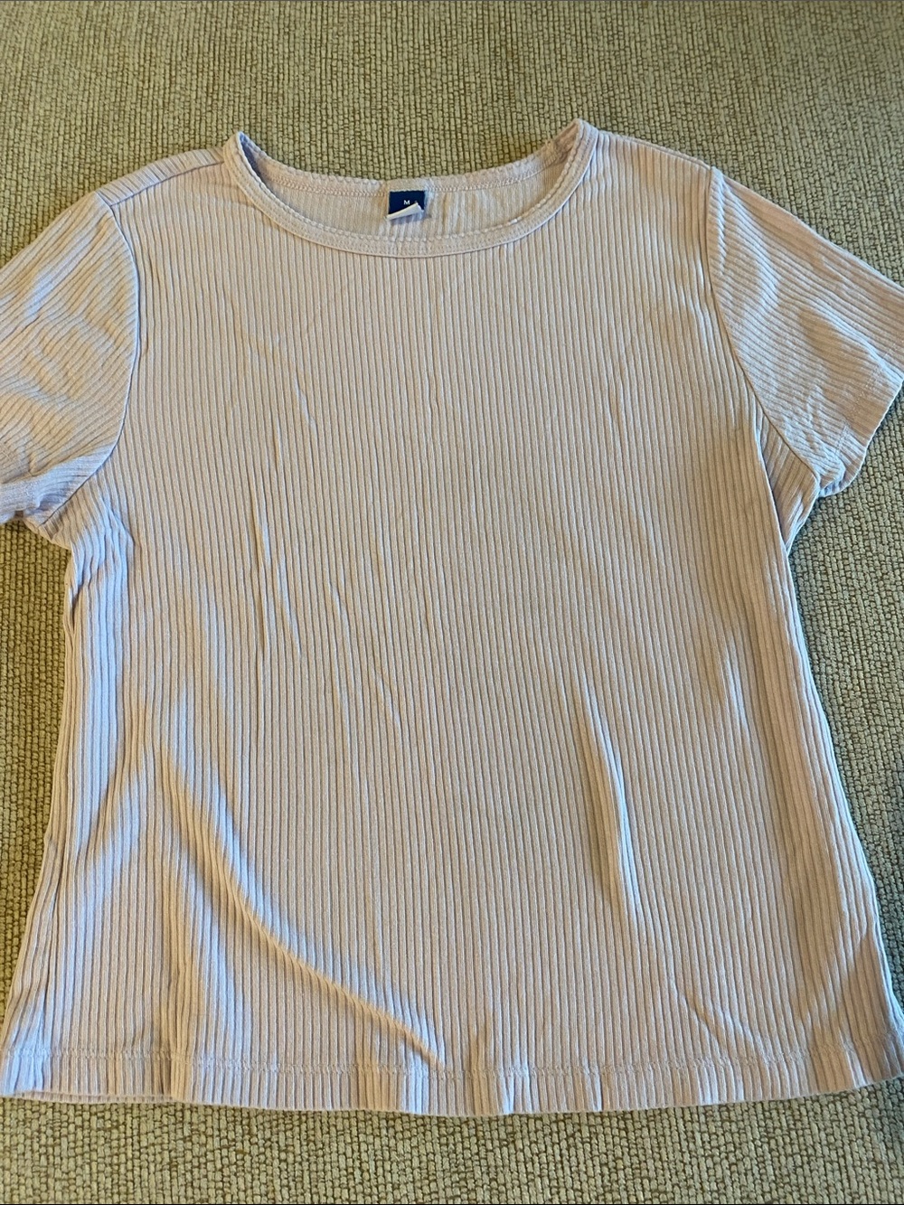 Old Navy Ribbed Crewneck Tee - Light Lavender